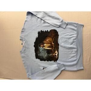 Vintage Native American Woman Smoke Signal Warrior - L